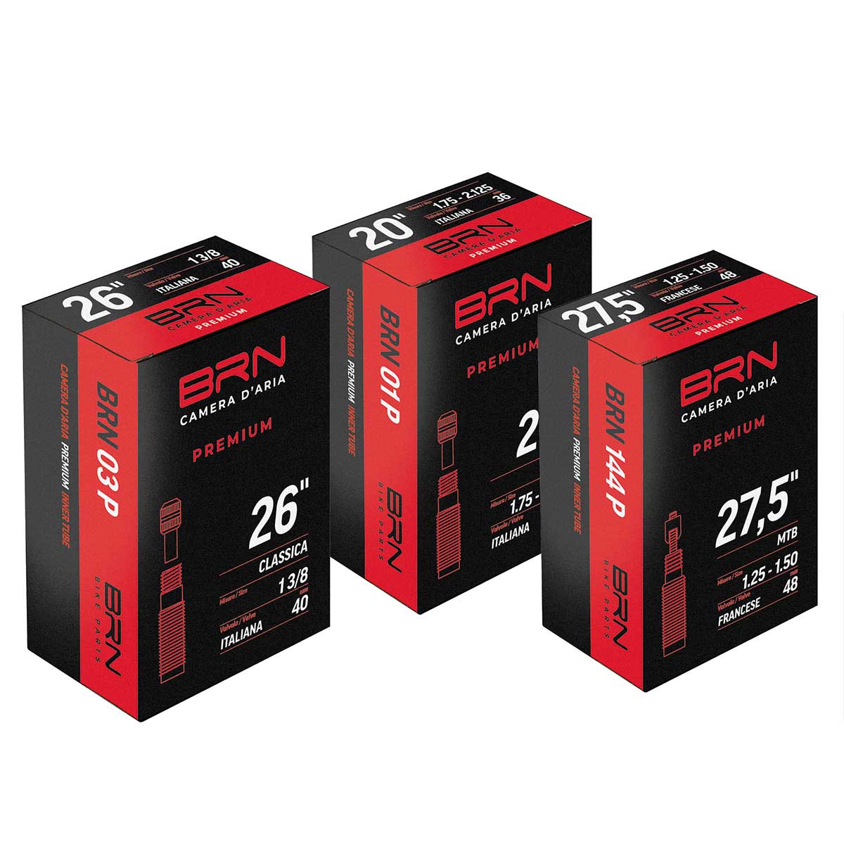 CAMERA D'ARIA BRN PREMIUM 700 x 25/32C VALVOLA FRANCESE 80 mm