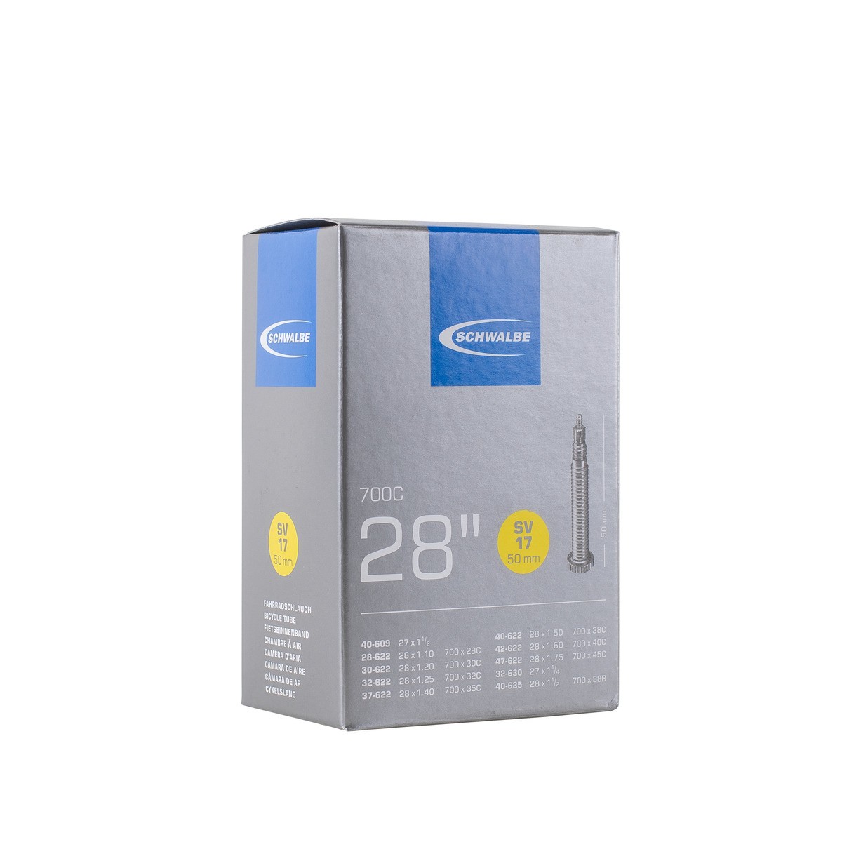 CAMERA SCHWALBE 700 x 28/47 FRANCESE 50 SV17