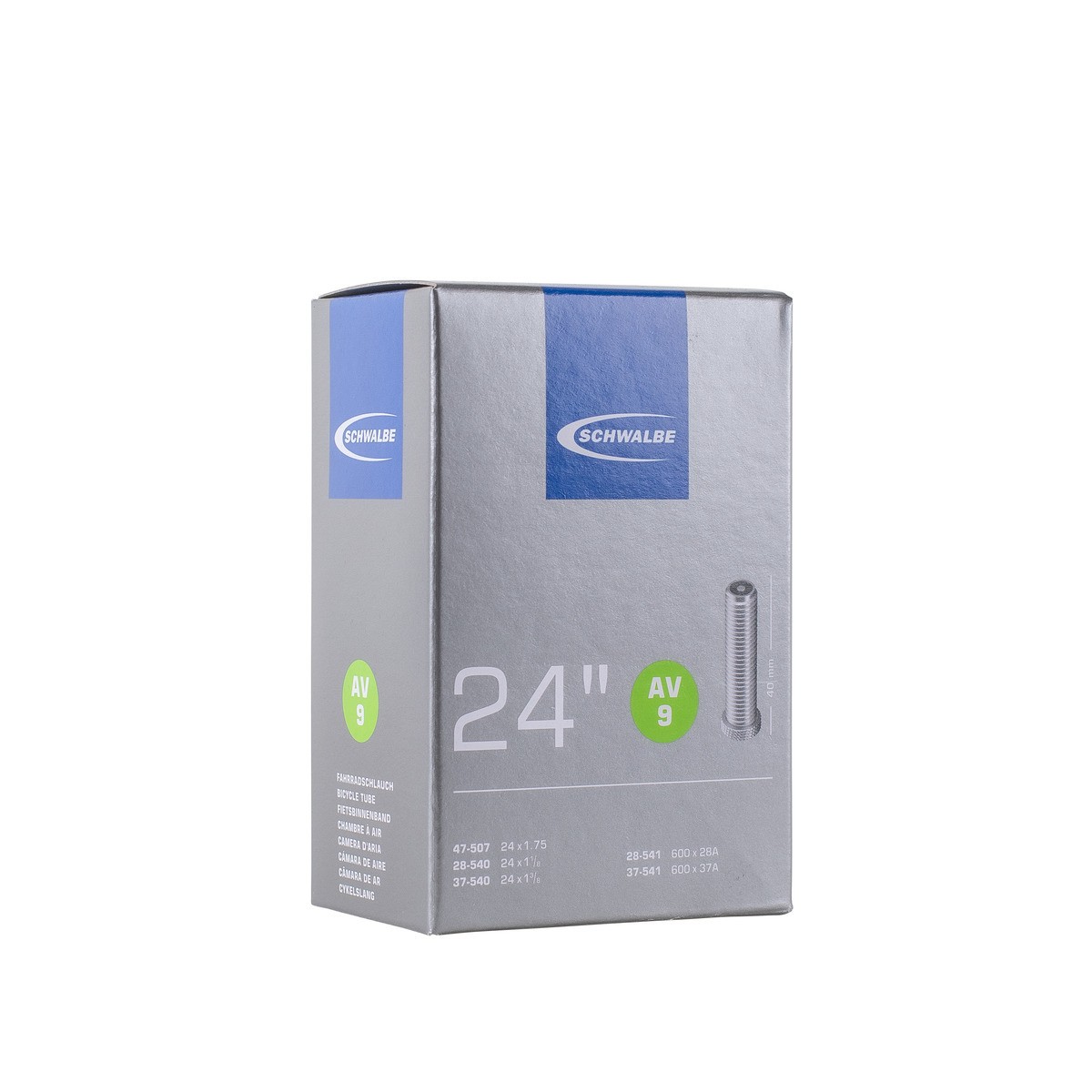 CAMERA SCHWALBE 24 x 1.75/1.3/8 AMERICANA 40 AV9
