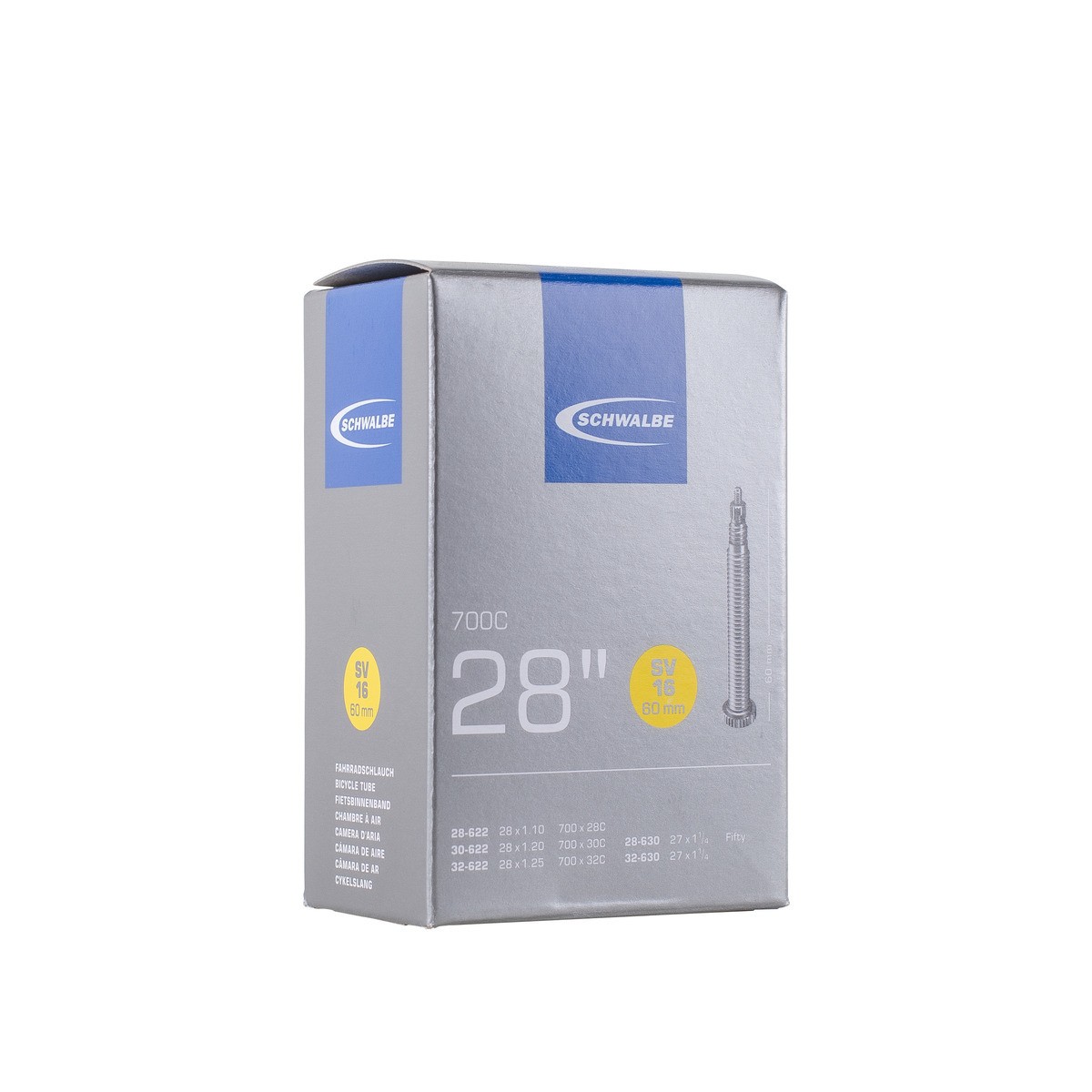 CAMERA SCHWALBE 700 x 28/32 FRANCESE 60 SV16