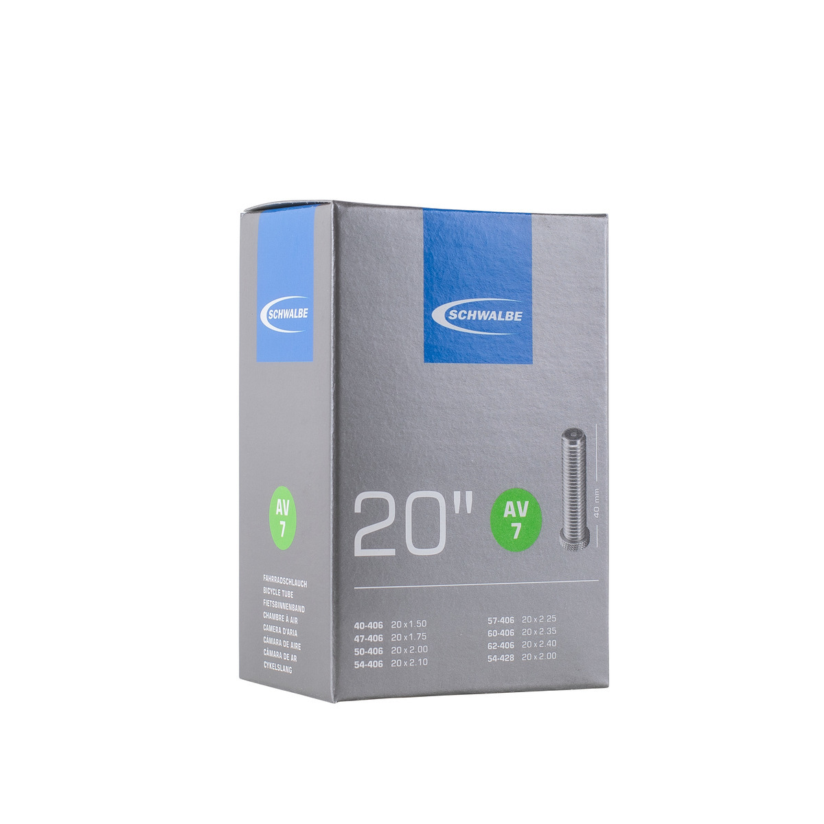 CAMERA SCHWALBE 20 x 1.50/2.40 40 mm AV7