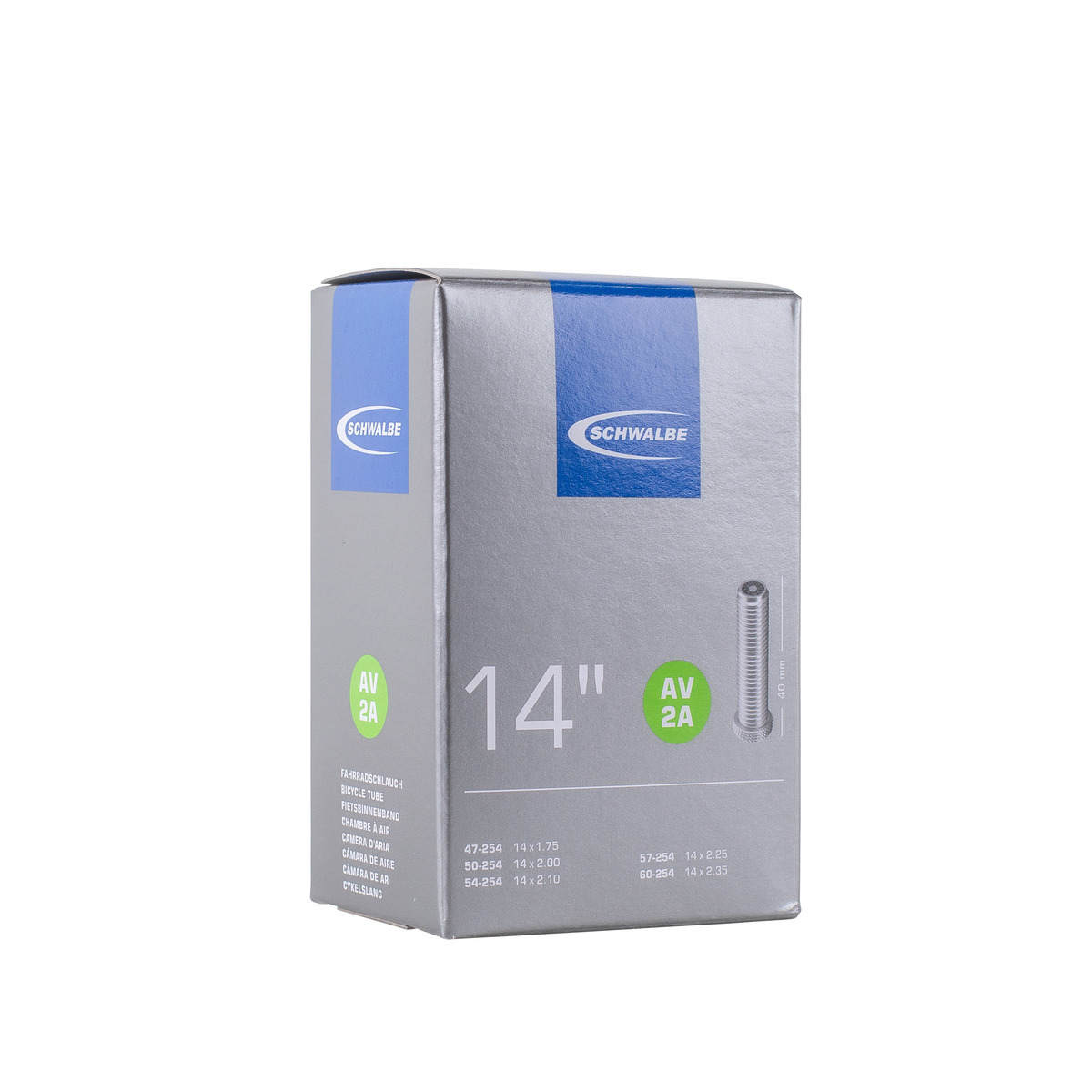 CAMERA SCHWALBE 14 x 1.75/2.35 40 mm AV2A